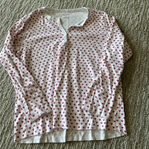 Roller Rabbit Pink Heart Print Top